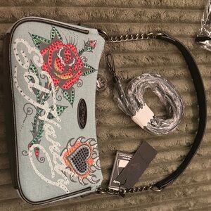 SOLD Ed Hardy Denim Purse